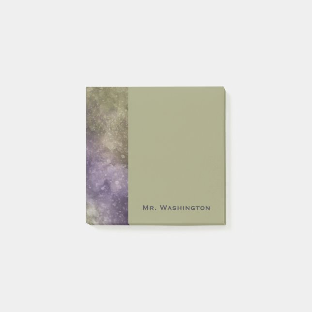 Notas Post-it® Personalizado Green Marble Office Post It Notes (Anverso)
