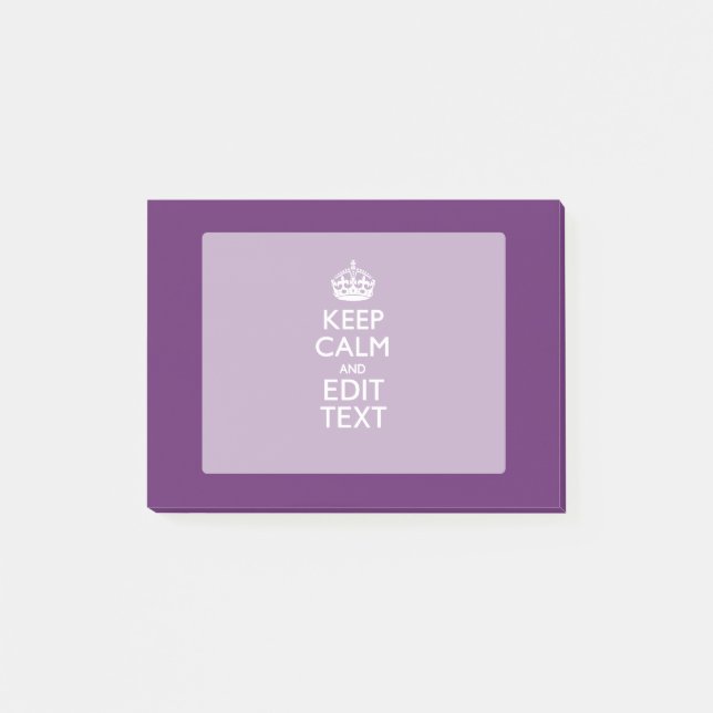 Notas Post-it® Personalizado GUARDE LA CALMA Y su texto en (Anverso)
