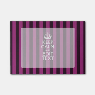 Notas Post-it® Personalizado GUARDE LA CALMA y su texto en rosa