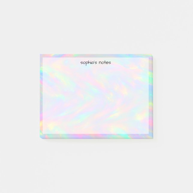 Notas Post-it® Personalizado holográfico pastel lindo de moda (Anverso)