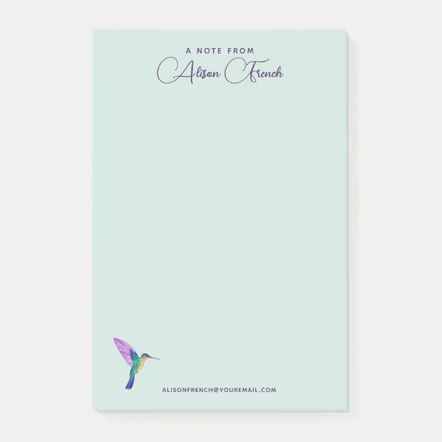 Notas Post-it® Personalizado Hummingbirds Notepad (Anverso)