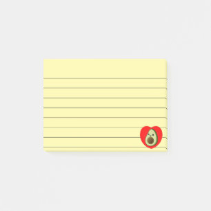 Notas Post-it® Personalizado Infantil Aguacate En El Corazón Rojo