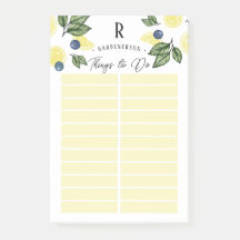 Personalizado Lemon To Do List Post-it Notes