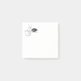 Notas Post-it® Personalizado lindo en una planta con mensaje posi