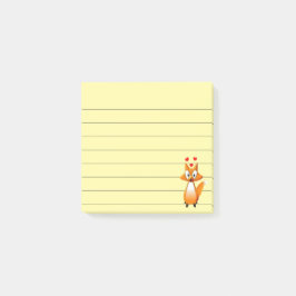 Notas Post-it® Personalizado lindo Fox Animal Lin 3x3