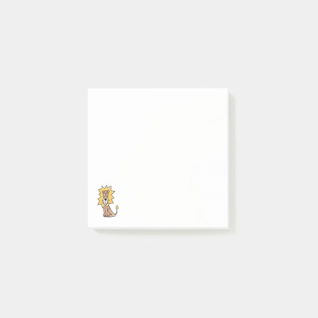 Notas Post-it® personalizado lindo león niños retro safari jungla (Anverso)