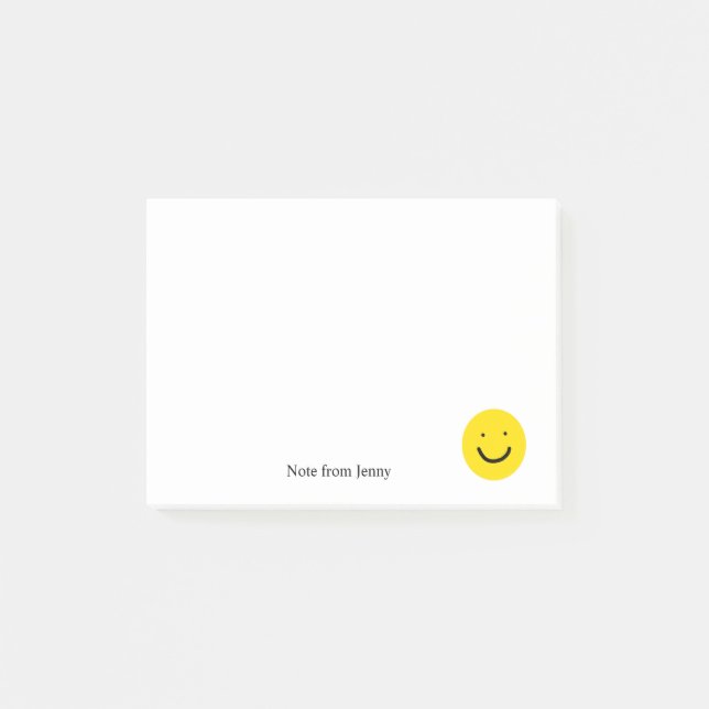 Notas Post-it® Personalizado lindo Personalizado de cara sonrient (Anverso)