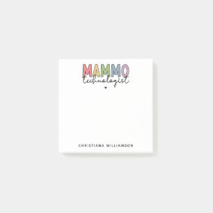 Notas Post-it® Personalizado Mammo Technologist Mammography Tech