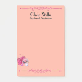 Notas Post-it® Personalizado "Mantente Centrado. Stay Fabulous" P
