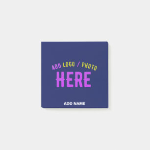 NOTAS POST-IT® PERSONALIZADO MODERNO ELEGANTE NAVY AZUL VERIFICAD