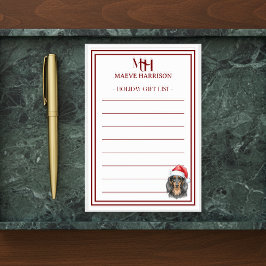 Notas Post-it® Personalizado Monograma Lista de regalos de vacaci