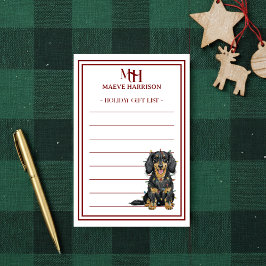 Notas Post-it® Personalizado Monograma Lista de regalos de vacaci