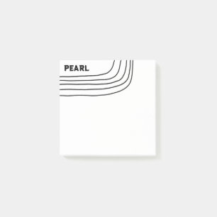 Notas Post-it® Personalizado Monograma personalizado de líneas de