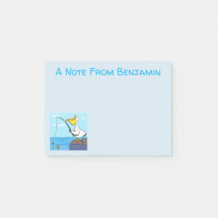 Notas Post-it® Personalizado pelícano de pesca divertida