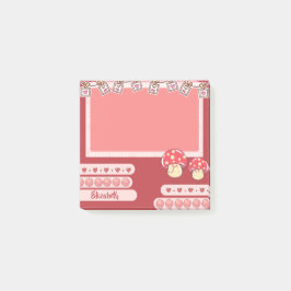 Notas Post-it® Personalizado personalizado del hongo rojo