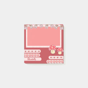 Notas Post-it® Personalizado personalizado del hongo rojo