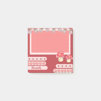 Notas Post-it® Personalizado personalizado del hongo rojo