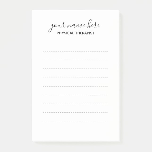 Notas Post-it® Personalizado Physical Therapist Post It Notes - L (Anverso)