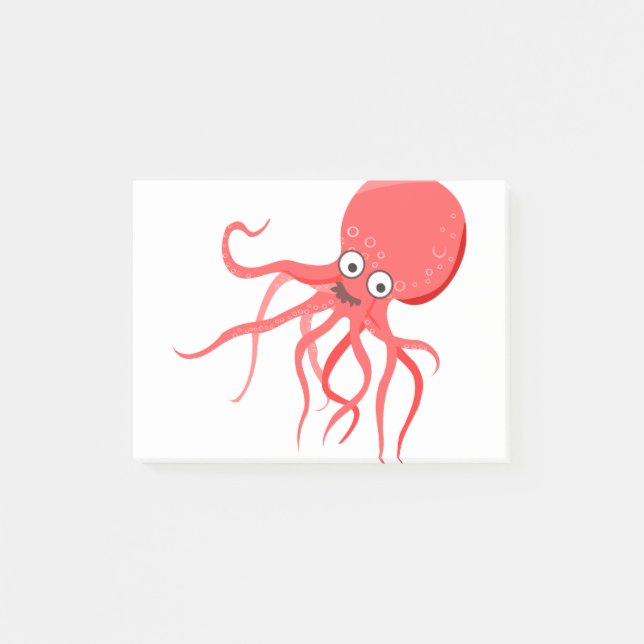 Notas Post-it® Personalizado pulpo naranja mar rojo (Anverso)