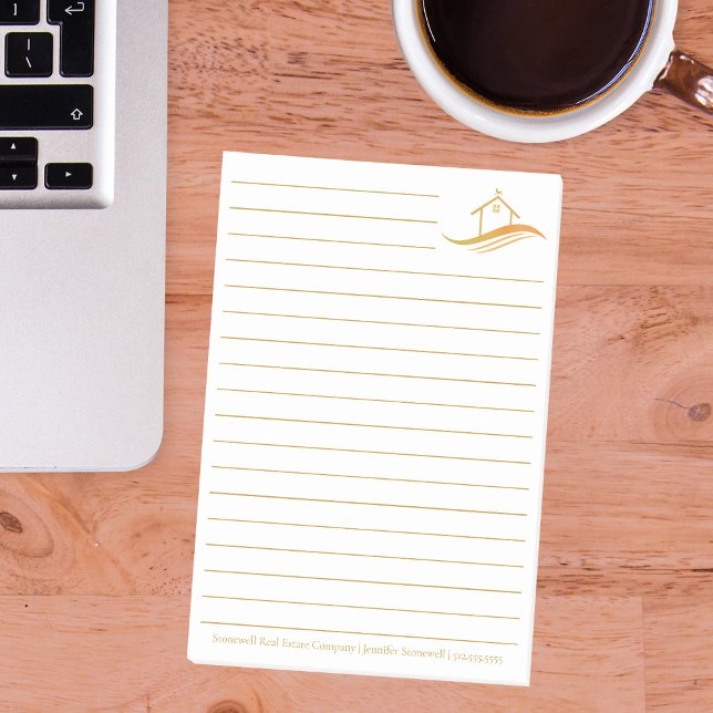 Notas Post-it® Personalizado Real Estate Company Gold House Realt (Subido por el creador)