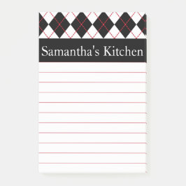 Notas Post-it® Personalizado Red Kitchen Post It Notes Gift