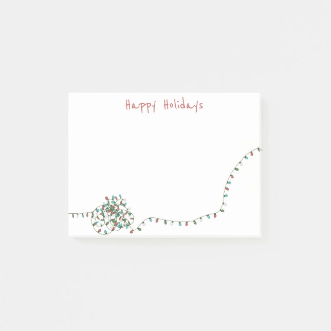 Notas Post-it® Personalizado Retro Cadena de Árbol de Navidad Ilu (Anverso)