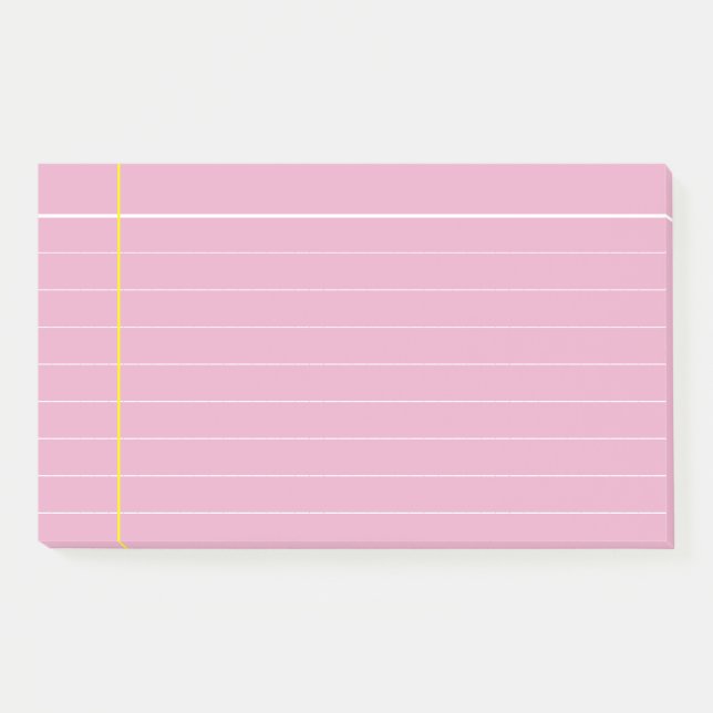 Notas Post-it® Personalizado rosa y amarillo  (Anverso)