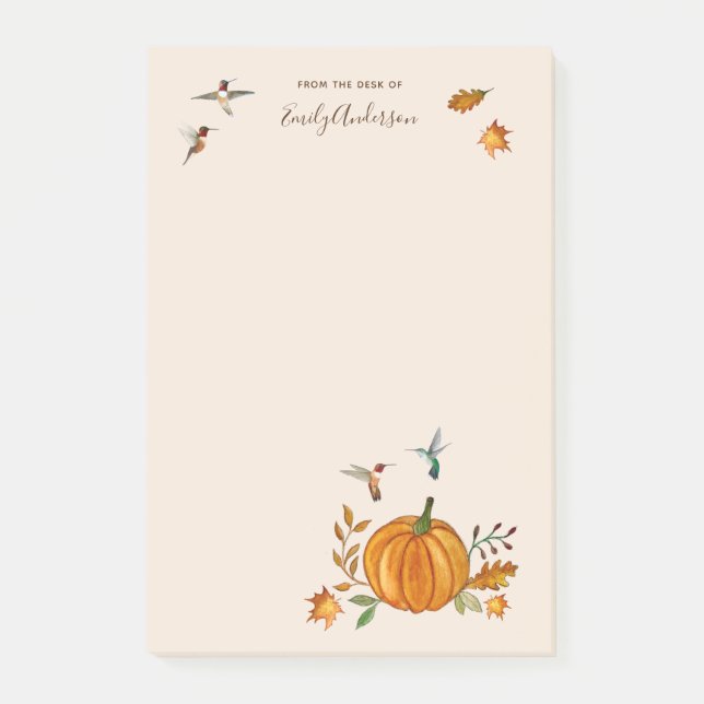 Notas Post-it® Personalizado Rufous Hummingbirds Notepad (Anverso)