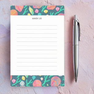 Notas Post-it® PERSONALIZADO Seashells Border Grocery Shopping Li