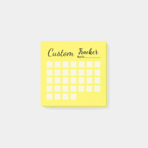 Notas Post-it® Personalizado seguimiento mensual de hábitos anot