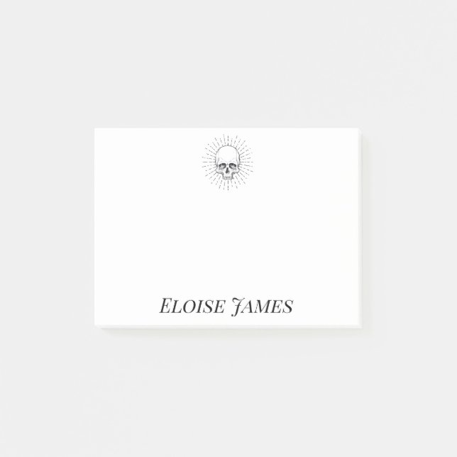 Notas Post-it® Personalizado Skull Post It Notes (Anverso)