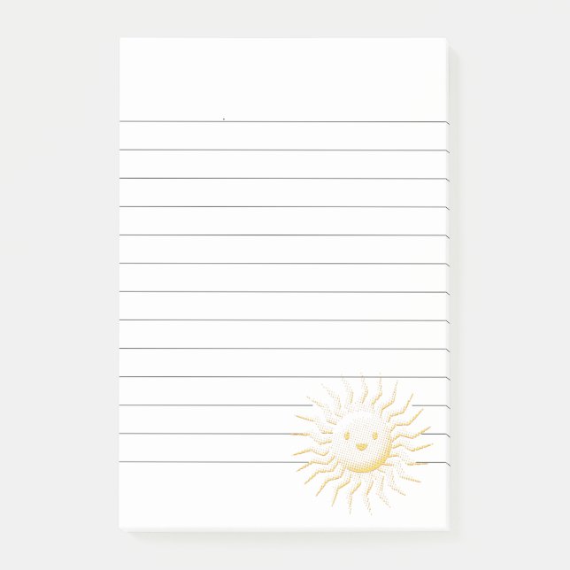 Notas Post-it® Personalizado Sonriente Cara de Sol Liled (Anverso)