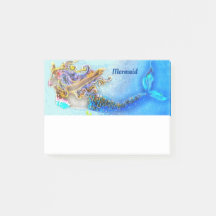 Personalizado Sticky Post Apunta Mermaid Pastel