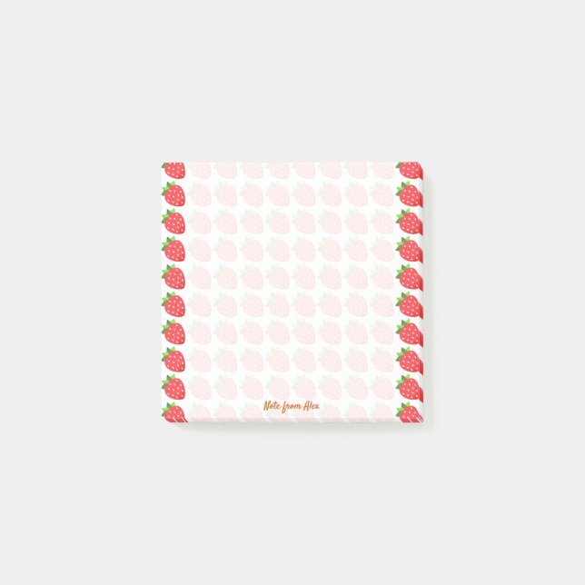 Notas Post-it® Personalizado Strawberries (Anverso)
