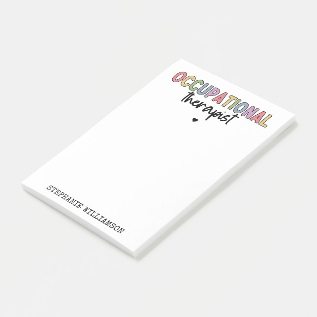 Notas Post-it® Personalizado Terapia Ocupacional Ocupacional de R (En perspectiva)