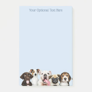 Notas Post-it® Personalizado texto Cute Puppies