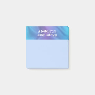 Notas Post-it® Personalizado Tie Dye Swirls Purple Blue Post-it N