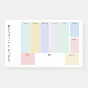 Notas Post-it® Personalizado Title Weekly Planner
