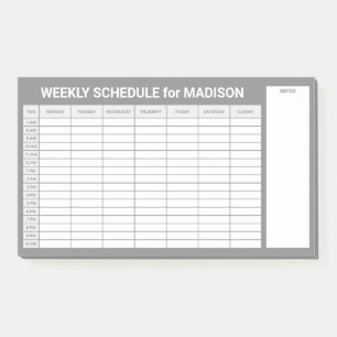 Notas Post-it® Personalizado Title Weekly Planner