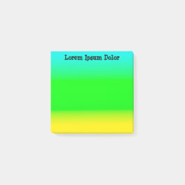 Notas Post-it® Personalizado Turquesa, Verde y Amarillo