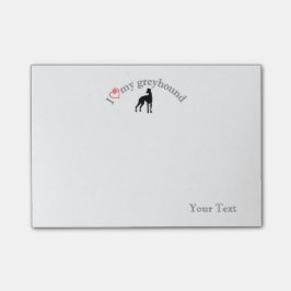 Notas Post-it® Personalizado "yo corazón mi galgo "