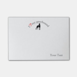 Notas Post-it® Personalizado "yo corazón mi galgo "