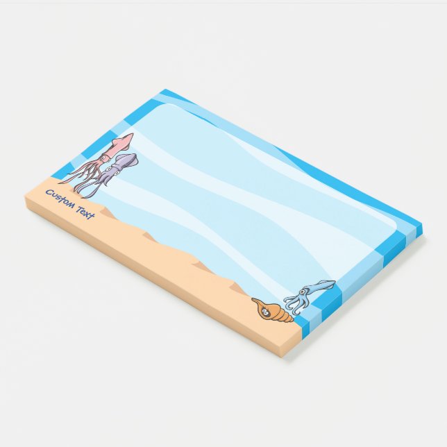 Notas Post-it® Personalizados de calamar (En perspectiva)