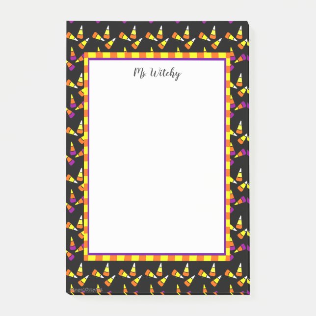 Notas Post-it® Personalizados de maíz dulce de halloween (Anverso)