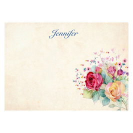 Notas Post-it® Personalizar el nombre Bouquet de flores