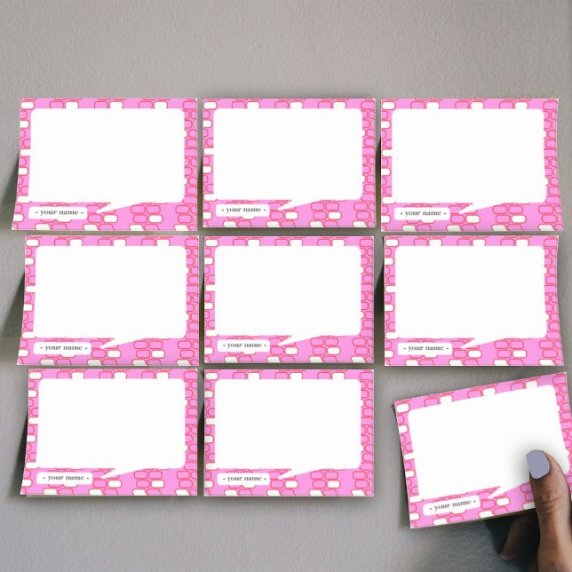 Notas Post-it® Personalizar Retro Rosa de la Estacionería Univers (Subido por el creador)