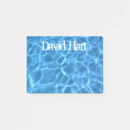 Notas Post-it® Personalized Aqua Blue Swimming Pool