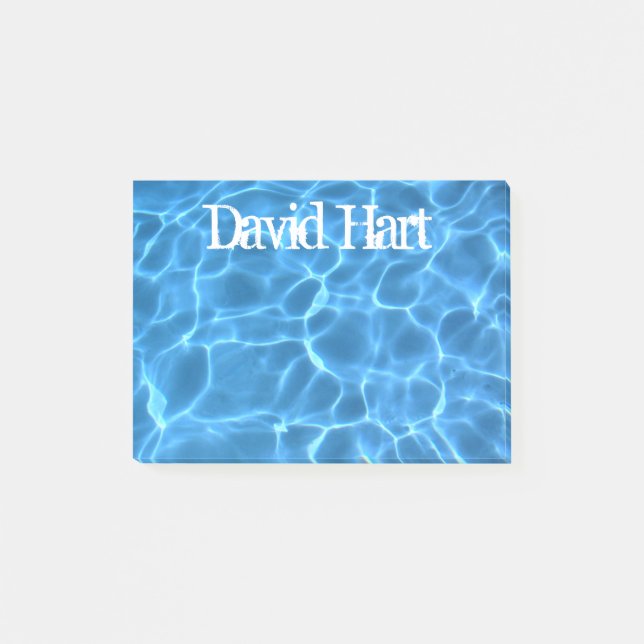 Notas Post-it® Personalized Aqua Blue Swimming Pool (Anverso)
