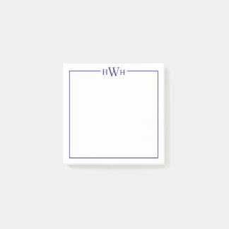 Notas Post-it® Personalized Border Monogram Stationery