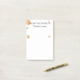 Notas Post-it® Personalized for elementary Teacher's Cute Peach